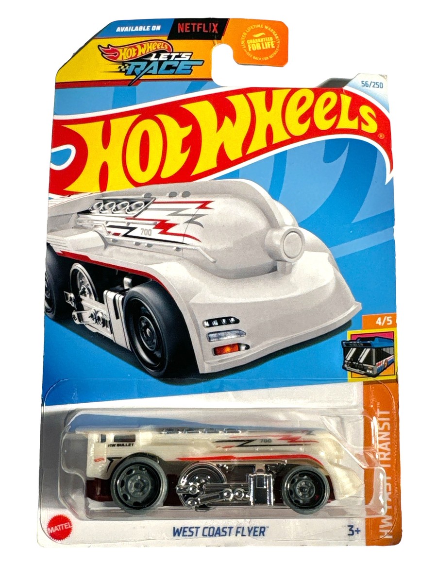 Hot Wheels 2024 Let's Race White West Coast Flyer # 56/250 HW Fast