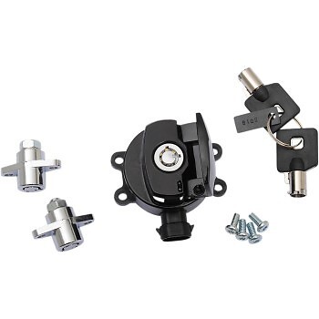 Drag Specialties Black Side Hinge Ignition Switch w Bag Lock for 14-22 Road King - Picture 1 of 1