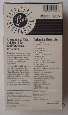 VHS ENGELBERT HUMPERDINCK LIVE JN55 719326050216| eBay