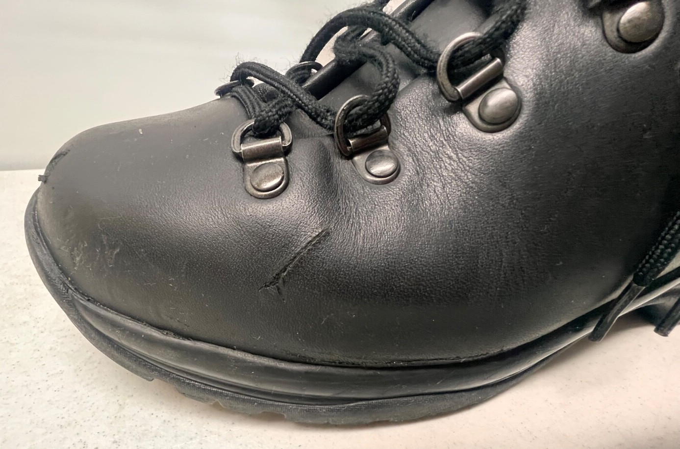 KENETREK HARD TACTICAL BOOTS  BLACK LEATHER WORK BOOTS  420-HK  MEN'S 12 M