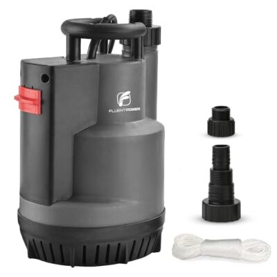 FLUENTPOWER 1/2HP Submersible Sump Pump 2500GPH Utility Water Pump, Auto/Manual 