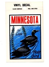 Lot of 12 Minnesota State Bird The Loon Luggage Decals Stickers - New - Free S&H