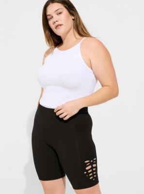 Torrid Women's Inch Signature Waist Laser Cut Bike Short Size
