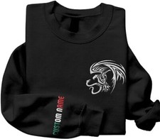 Personalized Mexico Embroidered De Mexico Sweatshirt, Custom Mexicano Hoodie Nam