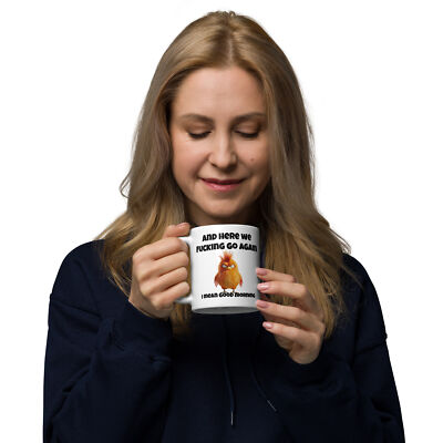 Coffee. Morning. Work White glossy mug