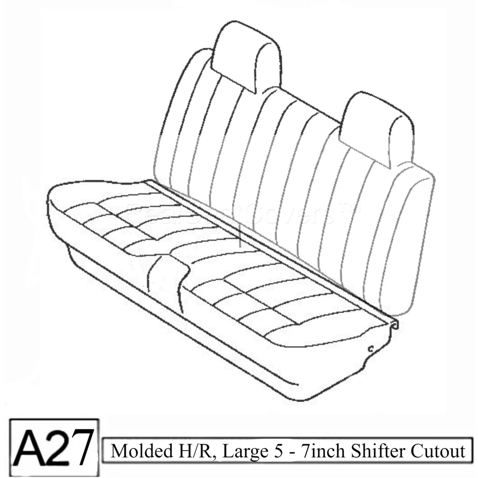 Dark Gray 100% Waterproof Neoprene Bench Seat Cover Large Notched Cushion - Image 4 of 4