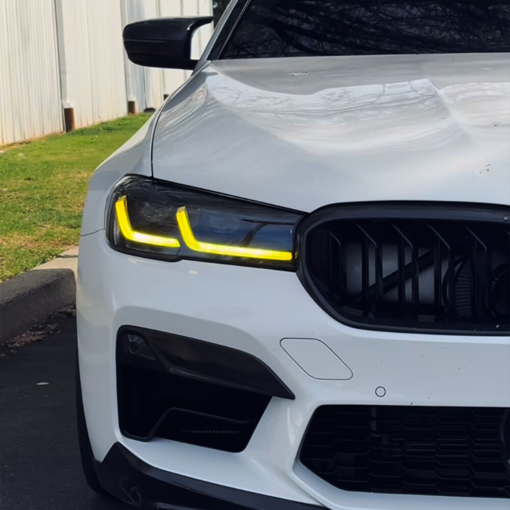 Yellow DRL Angel Eyes LED boards For BMW F90 M5 G30 G31 2021-2023