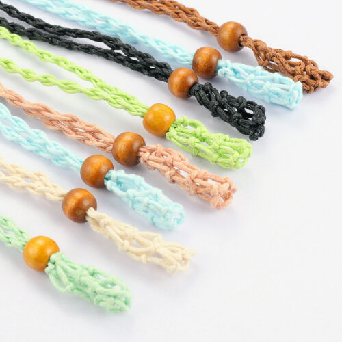 Cordones de collar de cristal ajustables bolsa de red vacía soporte colgante accesorio de joyería - Imagen 2 de 28