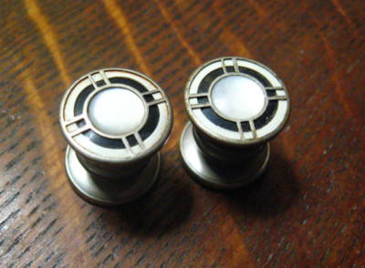 Baer & Wilde Vintage Art Deco Cufflinks - 1920's Kum-A-Part Mother Of Pearl