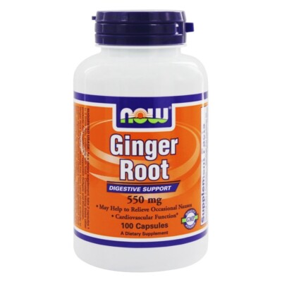 NOW Foods Ginger Root 550 mg., 100 Capsules