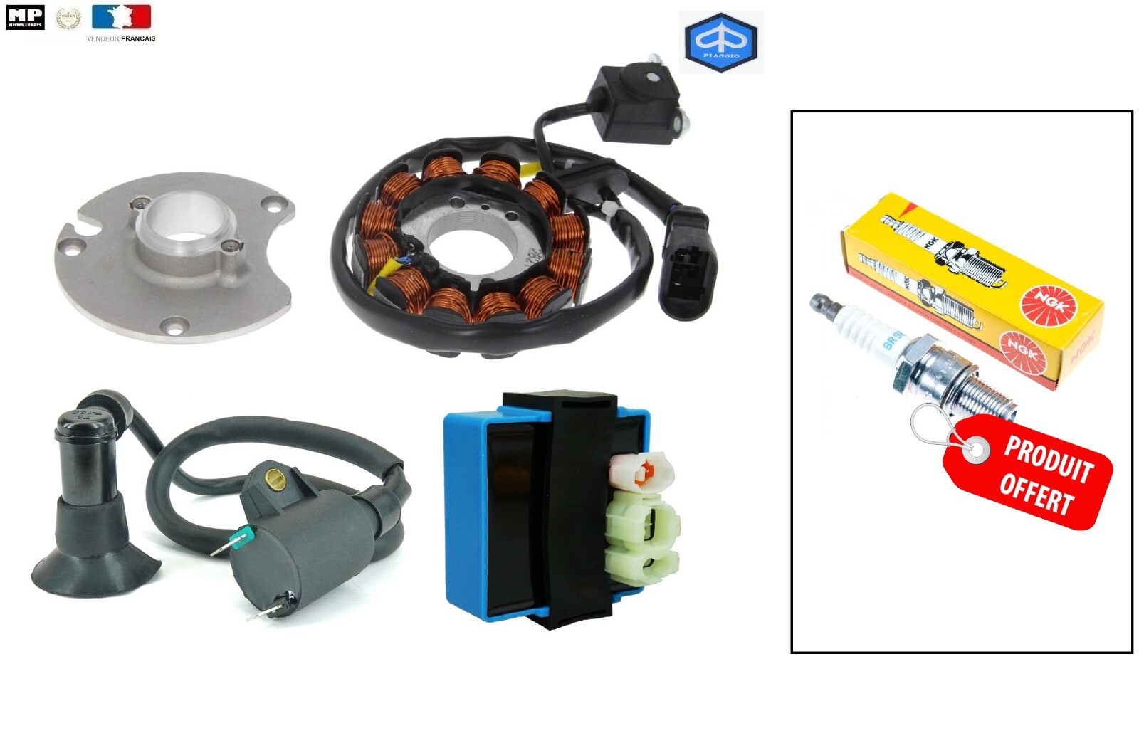 Stator allumage avec boitier cdi performant pour restaurer l'étincelle de Derbi Senda 50