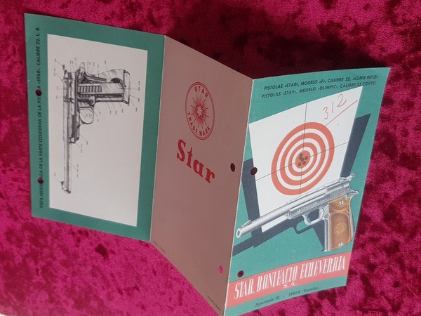 Antiguo manual pistola Star mdl.F, años 50s, Bonifacio Echeverria Eibar