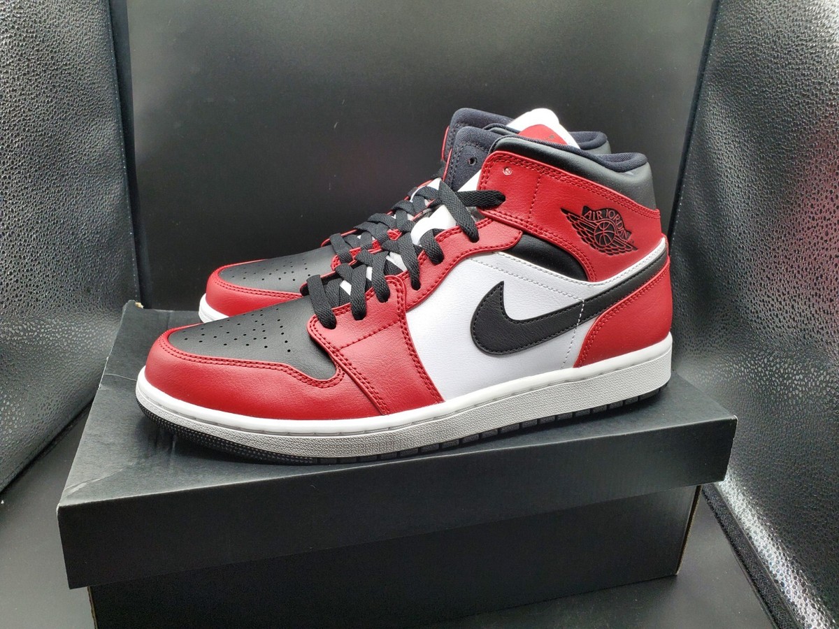 Nike Air Jordan 1 Mid Chicago Black Toe Lost & Found Men Nike Air Jordan 1 Mid Chicago Black Toe Lost & Found Men
