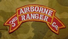 Korean War USA 3rd Ranger Company Embroidered Scroll Shoulder Patch (repro)
