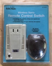 Radio Shack Wireless Sonic Remote Control Switch, New