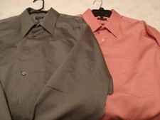 2 Men's Arrow Dress Shirts, 34-35, Neck size 17, preowned EUC