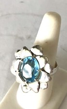 Vintage Blue Quartz Sterling Silver Ring