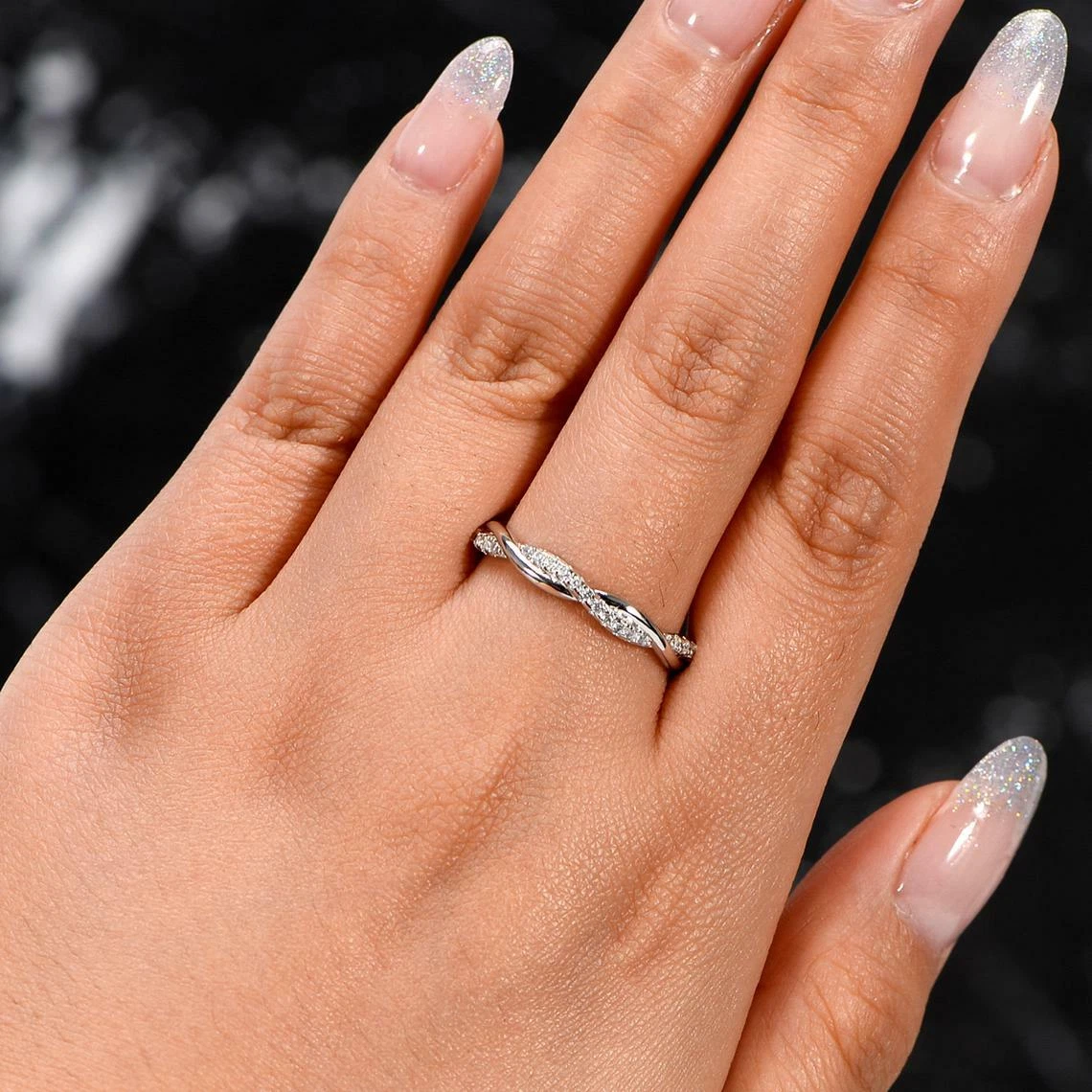 Twisted rope wedding band sale