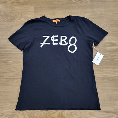NWT  FRAME MENS ''ZERO 8'' TEE IN NOIR SIZE: L