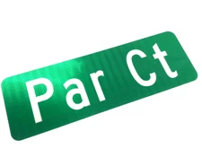 PAR CT 18” x 6” New Authentic 2-Sided Metal Unused Street Sign Reflective GOLF