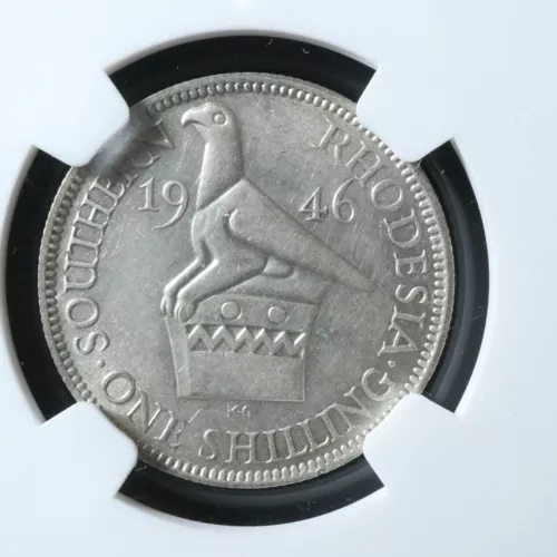 1 shilling 1946 Southern Rhodesia NGC AU-58 KM#18a silver one s Rhodésie du Sud