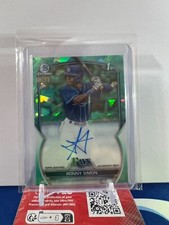 2023 Bowman Chrome Sapphire Auto Ronny Simon Aqua 68/99 Rays Marlins