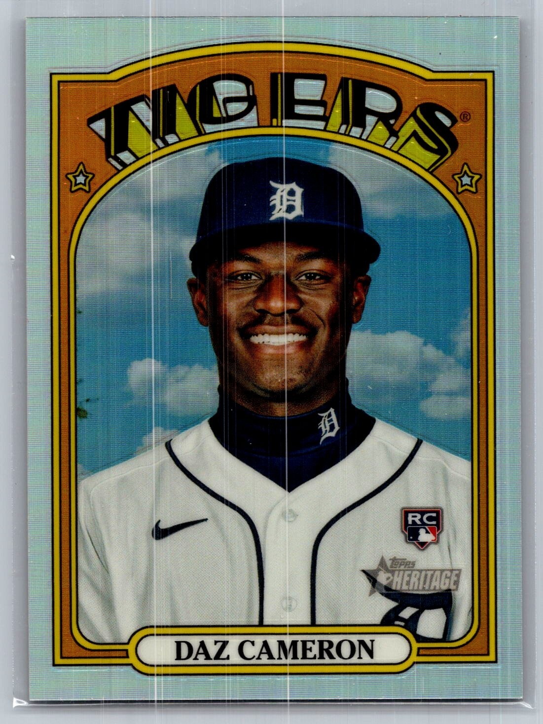 2021 topps heritage high number daz cameron rookie chrome refractor 415/572 #575