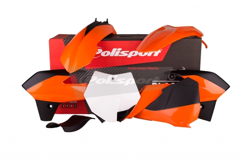 Kit plastiques Polisport KTM SX85 2013 2014 ouïes garde-boue plaques orange d'origine