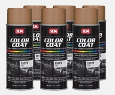 SEM 15173 Color Coat Camel Flexible Auto Body Paint 12 oz each (6 Pack)