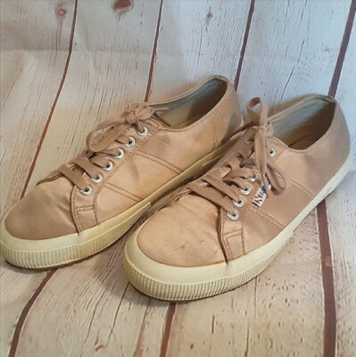 SUPERGA 2750 Blush Pink Satin Low Top Lace Up Sneakers sz. 8.5/39.5 MSRP $88