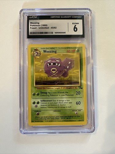 Weezing (Unlimited) graded CGC 6 for sale on eBay