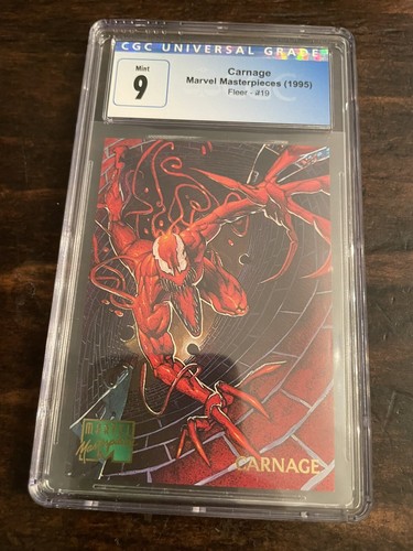 Carnage 1995 Marvel Masterpieces # 19 Graded CGC 9 Mint