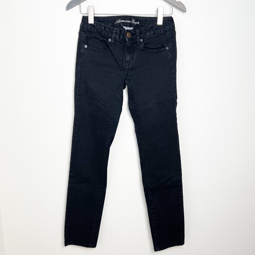 American Eagle Outfitters Black Skinny jeans Size 2 Short - Picture 2 of 9