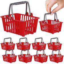 10 Pcs Mini Shopping Basket Miniature Shopping Cart for Kids Plastic Basket