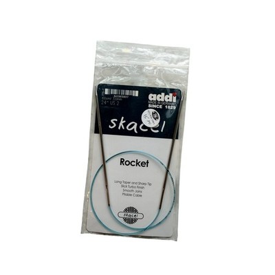 Addi Rocket Circular Knitting Needles 24 Inch US 2 Blue Cord Silver Tips