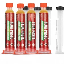 4 Pack Rosin Solder Flux Paste for Soldering Electronics 10ml Syringe #7500