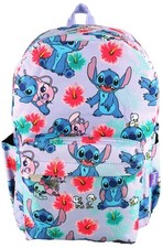 Disney Lilo Stitch 17 Inch Deluxe Backpack with Laptop Compartment Lavender