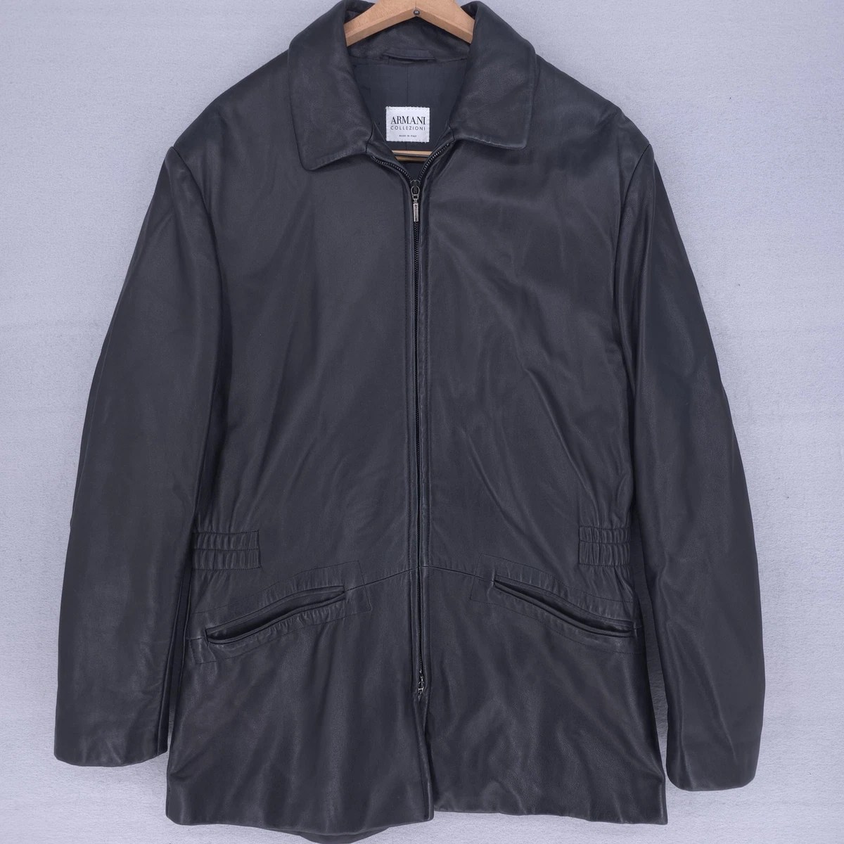 Armani Collezioni Coats, Jackets & Vests Leather Outer Shell for