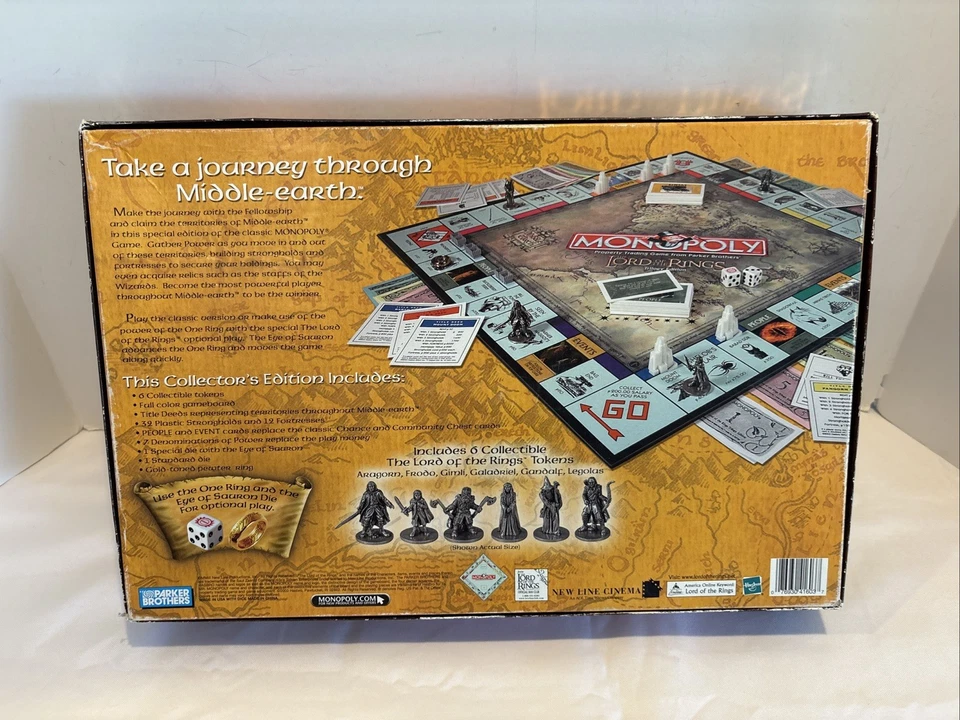 Monopoly El Señor de los Anillos Edición Trilogía Juego de Mesa Completo Sin Anillo Usado en Excelente Condición Foto 2 de 4