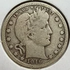 1916 D Barber Quarter - VG, Nice Coin - Free Shipping [D]