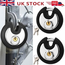1/2 Heavy Duty Padlock with Keys Round Padlocks Weatherproof Lock Shed Gate-Keys