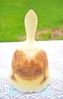 FABULOUS Vintage Fenton  BURMESE Uranium Cabin Bell  ARTIST SIGNED