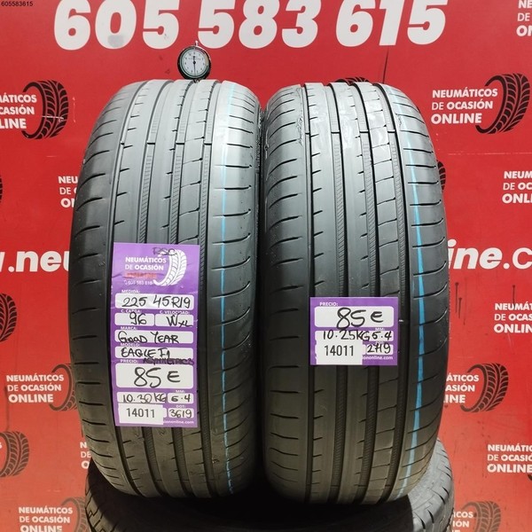 2x 225 45 R19 96W XL GOODYEAR EAGLE F1 ASYMMETRIC 3 RSC 5.4/5.4MM REF. 14011