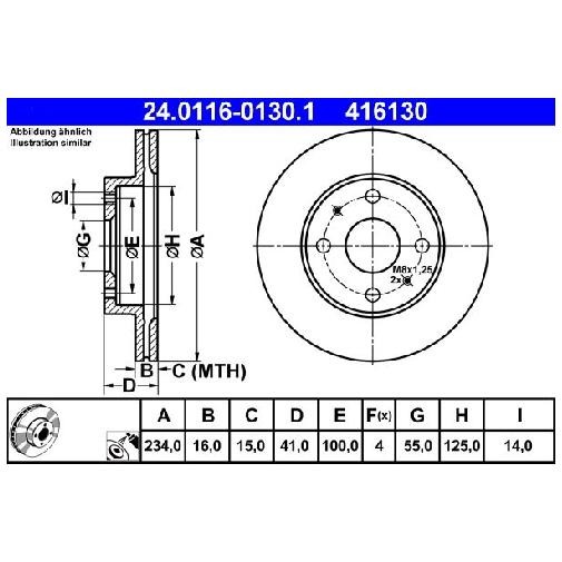 2X Bremsscheibe Vorne FüR Daihatsu Move L9 1.0 Ab 98 ATE 1KR-FE EJ-VE-image