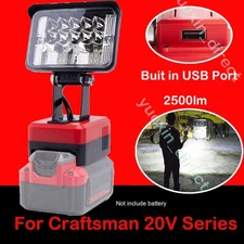 LED Work Light For Craftsman v-20 20V Li-Ion Battery w/USB Charge Car Repairing