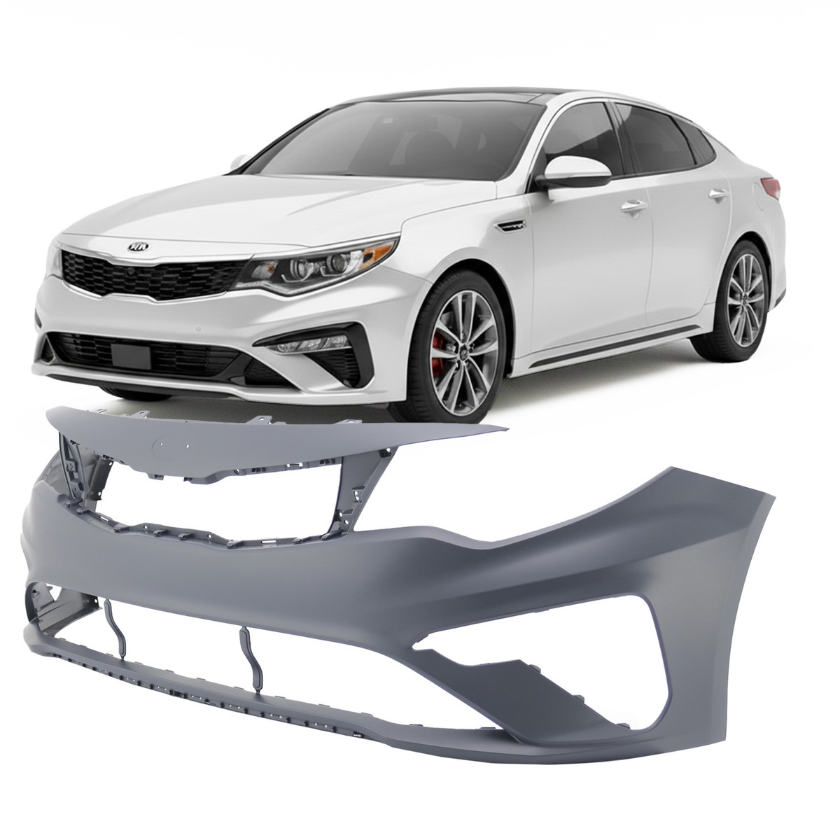 Front Bumper Cover for 2019-2020 Kia Optima EX LX S SX 86511D5500