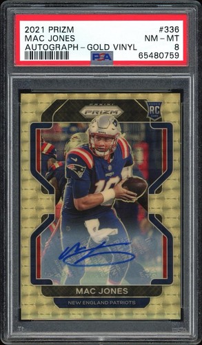 Mac Jones [Gold Vinyl Prizm] #336 2021 Panini Prizm card