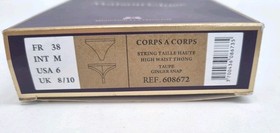 Maison Close High Waist Thong Corps A Corps Taupe Size UK 8 10. rrp &pound;49.