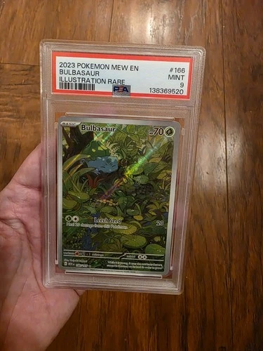 Pokémon Bulbasaur Illustration Rare Holo 166/165 Scarlet & Violet 151 PSA 9