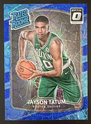 Jayson Tatum [Blue Velocity] #198 2017 Panini Donruss Optic card